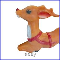 Vintage Empire 34 Santa Reindeer Blow Mold For Santa Sleigh Reindeer