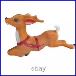 Vintage Empire 34 Santa Reindeer Blow Mold For Santa Sleigh Reindeer