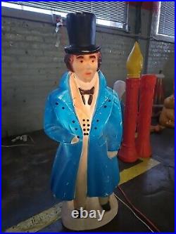 Vintage Empire 38 Christmas Dickens Victorian Caroler Gentleman Blow Mold