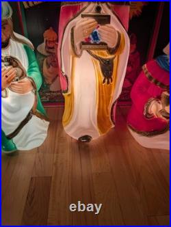 Vintage Empire 3 Three Wise Men Blow Molds Nativity Box Christmas Decor