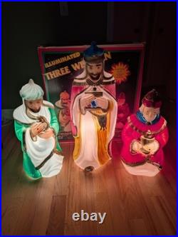 Vintage Empire 3 Three Wise Men Blow Molds Nativity Box Christmas Decor