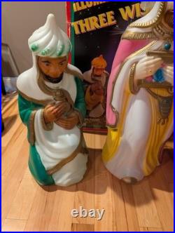 Vintage Empire 3 Three Wise Men Blow Molds Nativity Box Christmas Decor