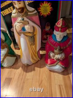 Vintage Empire 3 Three Wise Men Blow Molds Nativity Box Christmas Decor