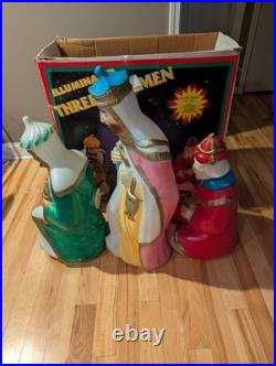 Vintage Empire 3 Three Wise Men Blow Molds Nativity Box Christmas Decor