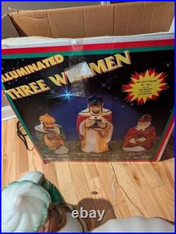 Vintage Empire 3 Three Wise Men Blow Molds Nativity Box Christmas Decor