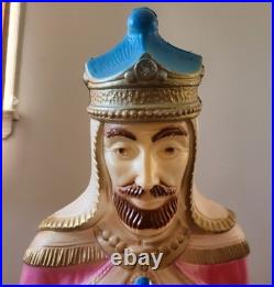 Vintage Empire 3 Wise Men Blow Mold Nativity Set 1980s Lights Work with Box USA
