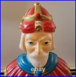 Vintage Empire 3 Wise Men Blow Mold Nativity Set 1980s Lights Work with Box USA