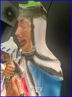 Vintage Empire 3 Wise Men Christmas Blow Molds Lighted Nativity Scene Kings Box