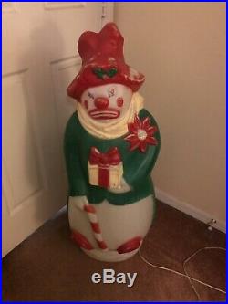 Vintage Empire 40 Snowman Clown Blow Mold