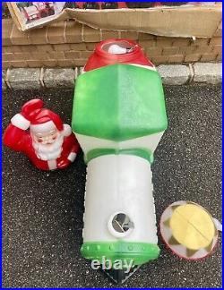 Vintage Empire 42 Illuminated Santa Green Choo-choo Train #1339 Blow Mold-new
