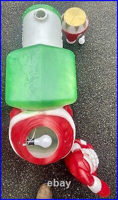 Vintage Empire 42 Illuminated Santa Green Choo-choo Train #1339 Blow Mold-new