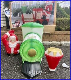Vintage Empire 42 Illuminated Santa Green Choo-choo Train #1339 Blow Mold-new