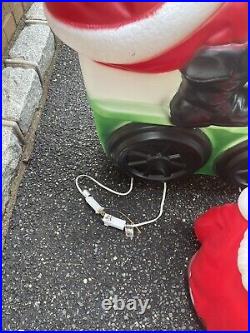 Vintage Empire 42 Illuminated Santa Green Choo-choo Train #1339 Blow Mold-new