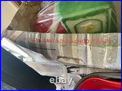 Vintage Empire 42 Illuminated Santa Green Choo-choo Train #1339 Blow Mold-new