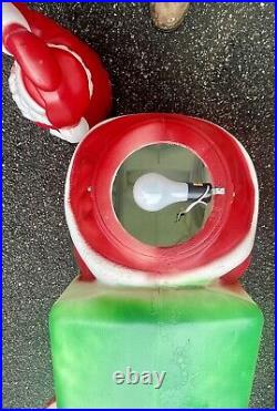Vintage Empire 42 Illuminated Santa Green Choo-choo Train #1339 Blow Mold-new