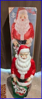 Vintage Empire 48 Santa Blow Mold Green Toy Bag Sack Empire Christmas Gifts