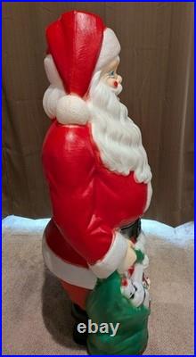 Vintage Empire 48 Santa Blow Mold Green Toy Bag Sack Empire Christmas Gifts