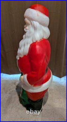 Vintage Empire 48 Santa Blow Mold Green Toy Bag Sack Empire Christmas Gifts