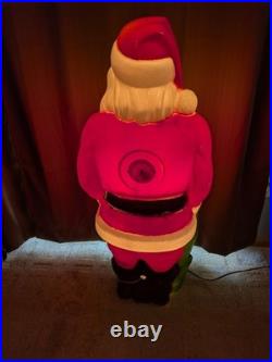 Vintage Empire 48 Santa Blow Mold Green Toy Bag Sack Empire Christmas Gifts
