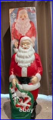 Vintage Empire 48 Santa Blow Mold Green Toy Bag Sack Empire Christmas Gifts
