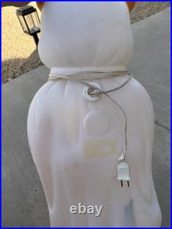 Vintage Empire Blow Mold 90's Halloween Teddy Bear Raccoon Bandit Pumpkin 24