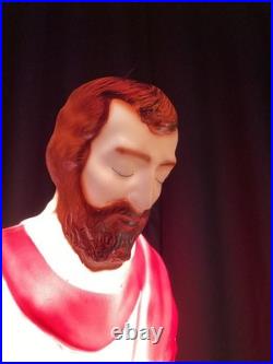 Vintage Empire Blow Mold Christmas Lighted Set 27 Joseph Mary Jesus With Box