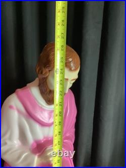 Vintage Empire Blow Mold Christmas Lighted Set 27 Joseph Mary Jesus With Box