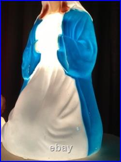 Vintage Empire Blow Mold Christmas Lighted Set 27 Joseph Mary Jesus With Box