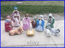 Vintage Empire Blow Mold Christmas Nativity Set 10 Pc Vintage Empire Blow Mold Christmas Nativity Set 10 Pc