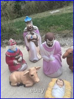 Vintage Empire Blow Mold Christmas Nativity Set 10 Pc Vintage Empire Blow Mold Christmas Nativity Set 10 Pc