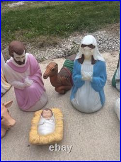 Vintage Empire Blow Mold Christmas Nativity Set 10 Pc Vintage Empire Blow Mold Christmas Nativity Set 10 Pc