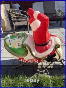 Vintage Empire Blow Mold Christmas Santa, Reindeer, Sleigh in Original box
