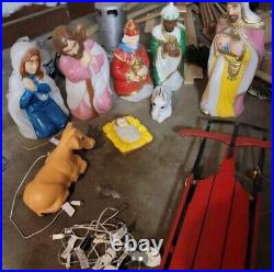 Vintage Empire Blow Mold Lighted Christmas Nativity