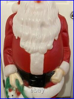 Vintage Empire Blow Mold Lighted Santa Clause 46 Tall Christmas Yard Decoration