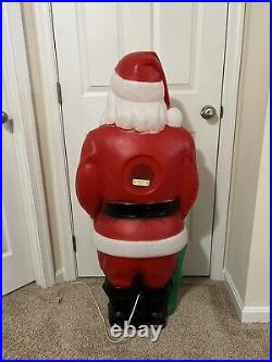 Vintage Empire Blow Mold Lighted Santa Clause 46 Tall Christmas Yard Decoration