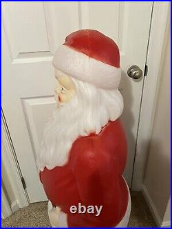 Vintage Empire Blow Mold Lighted Santa Clause 46 Tall Christmas Yard Decoration