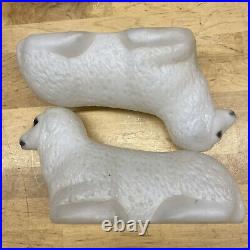 Vintage Empire Blow Mold Nativity Animals Cow Sheep Donkey USA READ