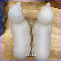Vintage Empire Blow Mold Nativity Animals Cow Sheep Donkey USA READ