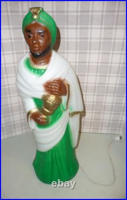 Vintage Empire Blow Mold Nativity Set 10pc Tallest is 23 Jesus Mary Joseph Wise