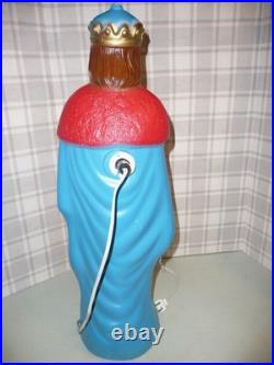 Vintage Empire Blow Mold Nativity Set 10pc Tallest is 23 Jesus Mary Joseph Wise