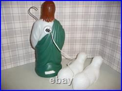 Vintage Empire Blow Mold Nativity Set 10pc Tallest is 23 Jesus Mary Joseph Wise