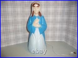 Vintage Empire Blow Mold Nativity Set 10pc Tallest is 23 Jesus Mary Joseph Wise