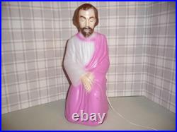 Vintage Empire Blow Mold Nativity Set 10pc Tallest is 23 Jesus Mary Joseph Wise