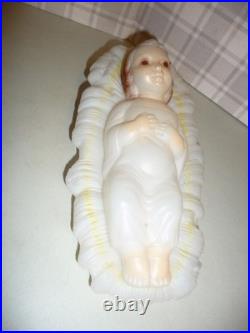 Vintage Empire Blow Mold Nativity Set 10pc Tallest is 23 Jesus Mary Joseph Wise