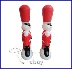 Vintage Empire Blow Mold Rare Nutcracker Toy Soldier WithRifle Light Up Christmas