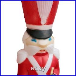 Vintage Empire Blow Mold Rare Nutcracker Toy Soldier WithRifle Light Up Christmas