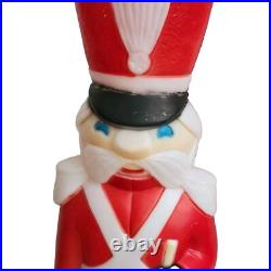 Vintage Empire Blow Mold Rare Nutcracker Toy Soldier WithRifle Light Up Christmas