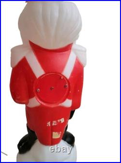 Vintage Empire Blow Mold Rare Nutcracker Toy Soldier WithRifle Light Up Christmas