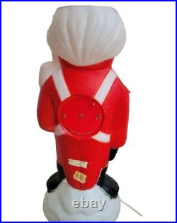 Vintage Empire Blow Mold Rare Nutcracker Toy Soldier WithRifle Light Up Christmas