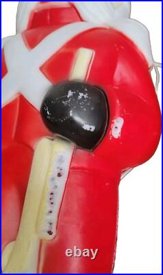 Vintage Empire Blow Mold Rare Nutcracker Toy Soldier WithRifle Light Up Christmas